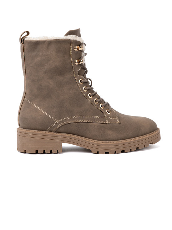 Stivaletti eleganti beige con suola spessa