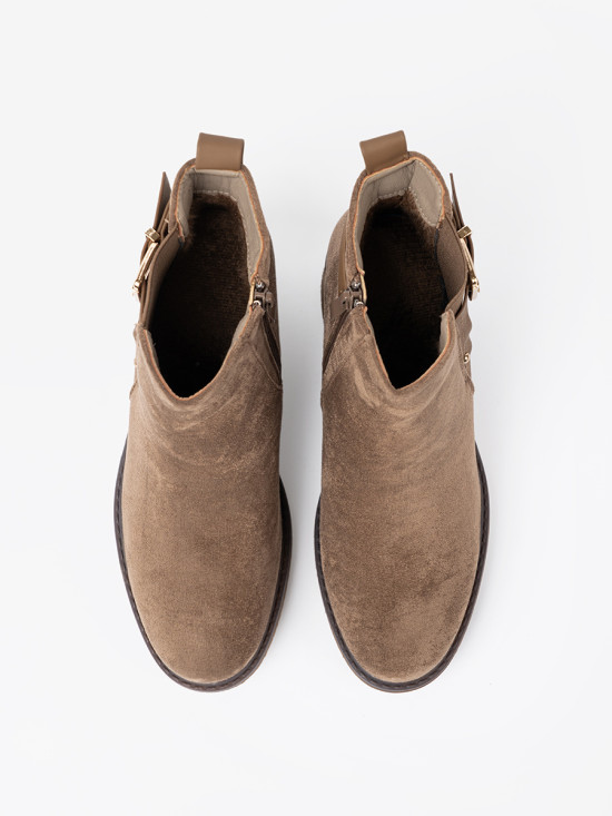 Stivaletti beige eleganti con tacco comodo