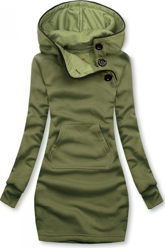 Felpa verde con tasca frontale