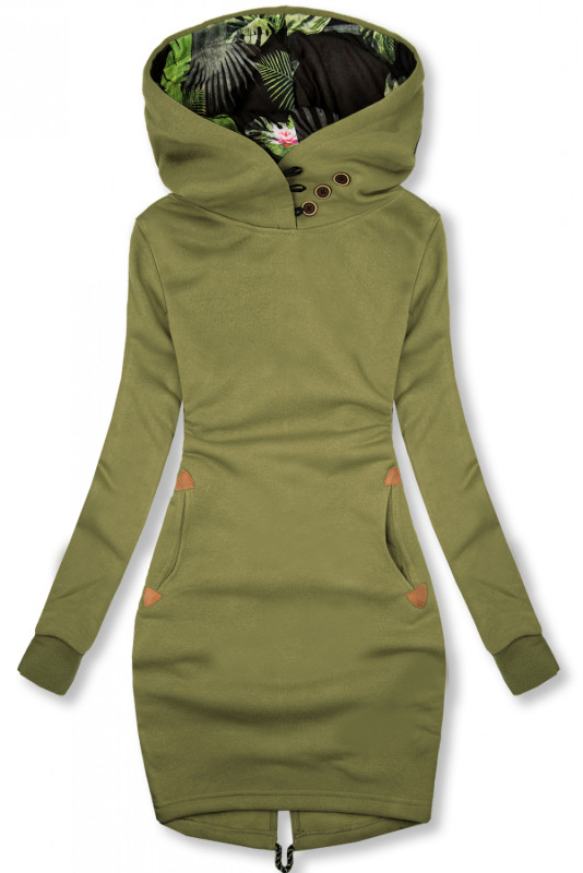 Felpa verde taglio slim