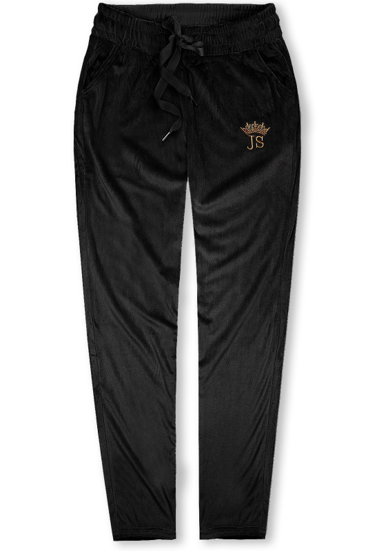 Pantaloni della tuta in velluto neri