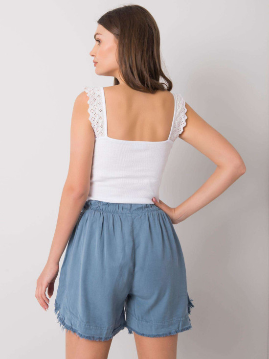 Top bianco a righe