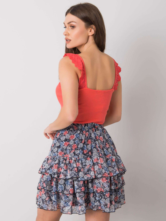 Top in cotone corallo