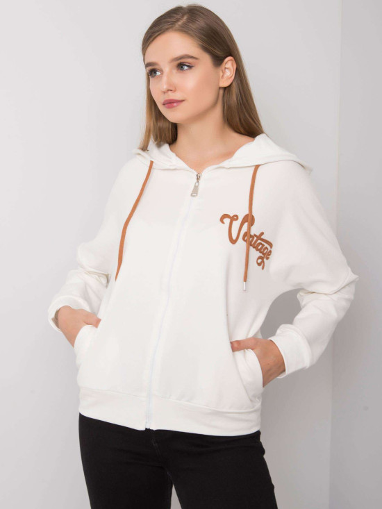 Felpa ecru con zip