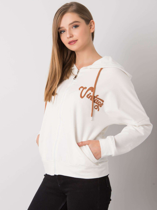 Felpa ecru con zip