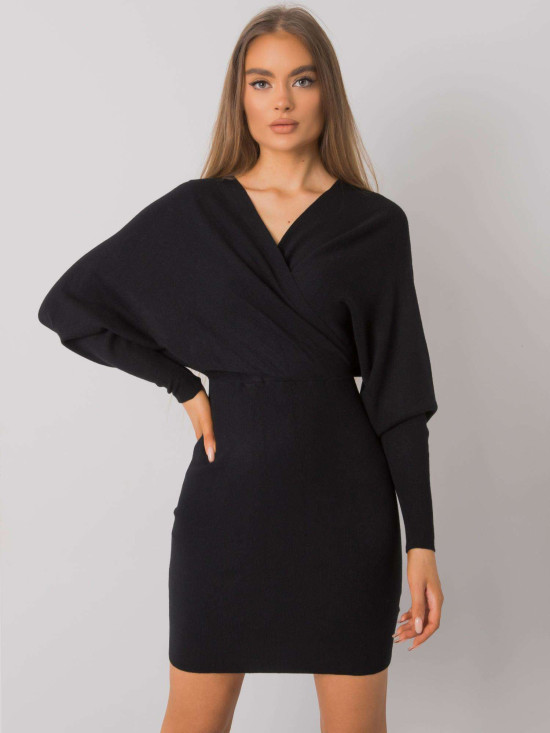 Abito in maglia nero da donna OCH BELLA
