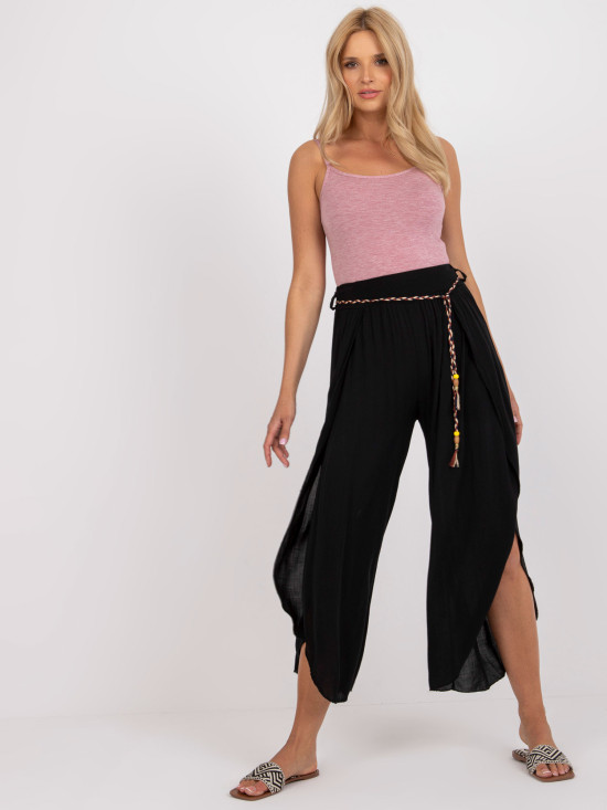 Pantaloni eleganti neri a vita alta
