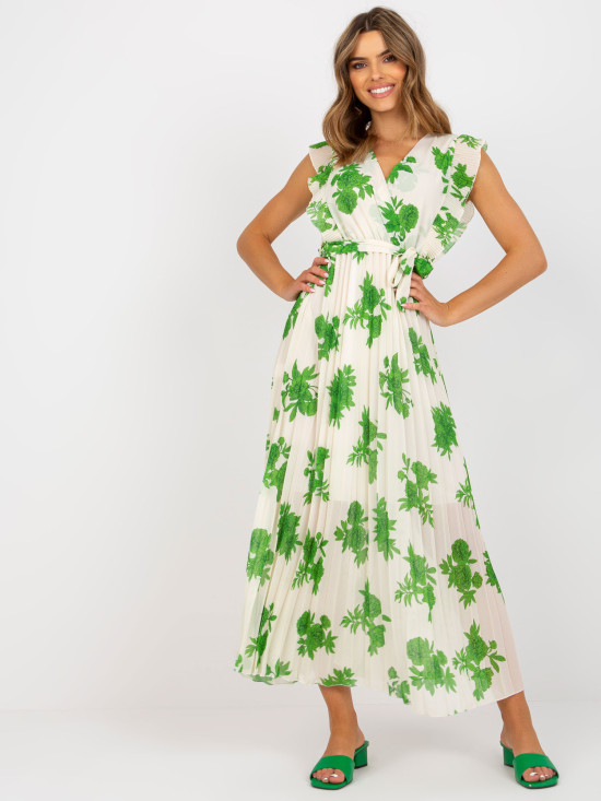 Elegante vestito midi verde