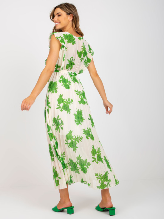 Elegante vestito midi verde