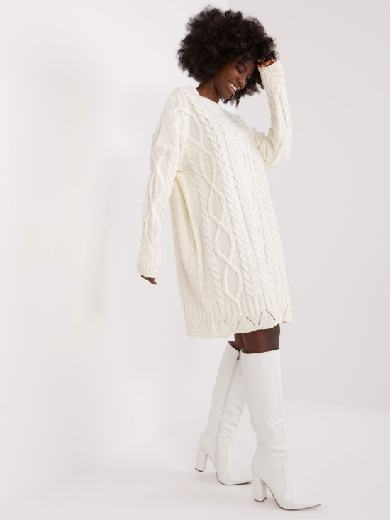 Elegante abito midi in ecru