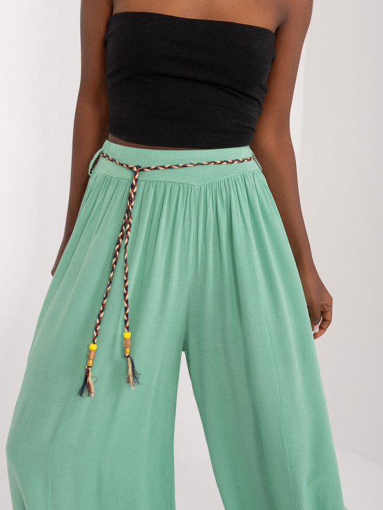Pantaloni Palazzo Confortevoli in Colore Pistacchio
