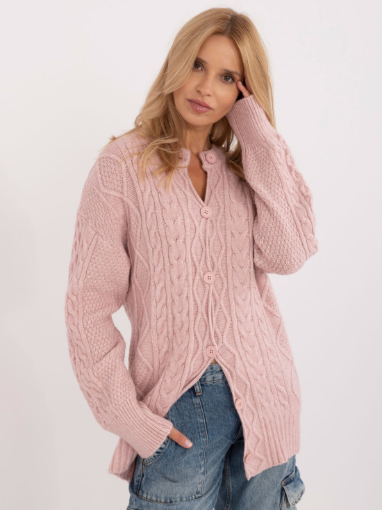 Pullover rosa elegante con maniche lunghe