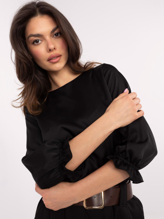 Elegantna crna bluzica s 3/4 rukavima