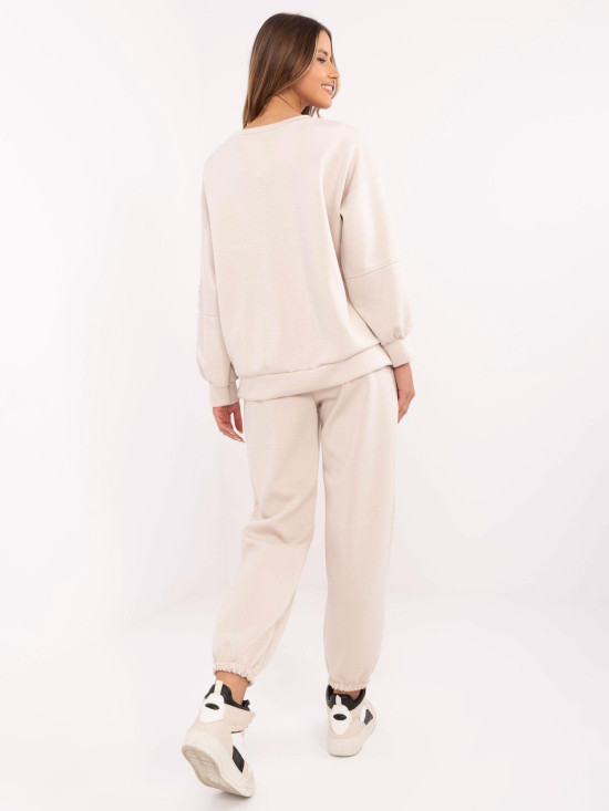 Bež komplet s dugim rukavima