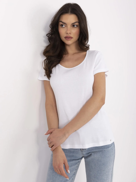 T-shirt bianca a maniche corte