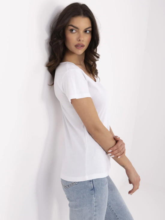 T-shirt bianca a maniche corte
