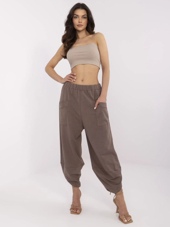 Pantaloni sportivi eleganti marroni