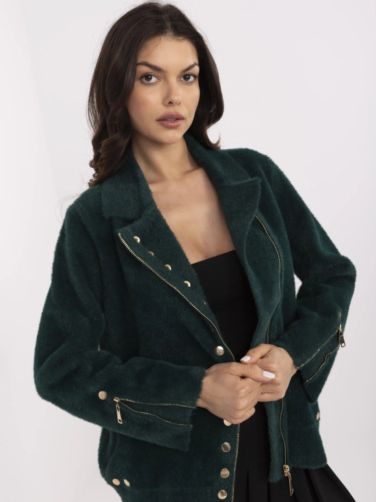Zelena prijelazna jakna