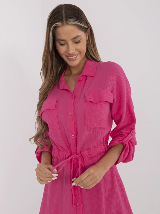 Abito midi elegante con maniche lunghe