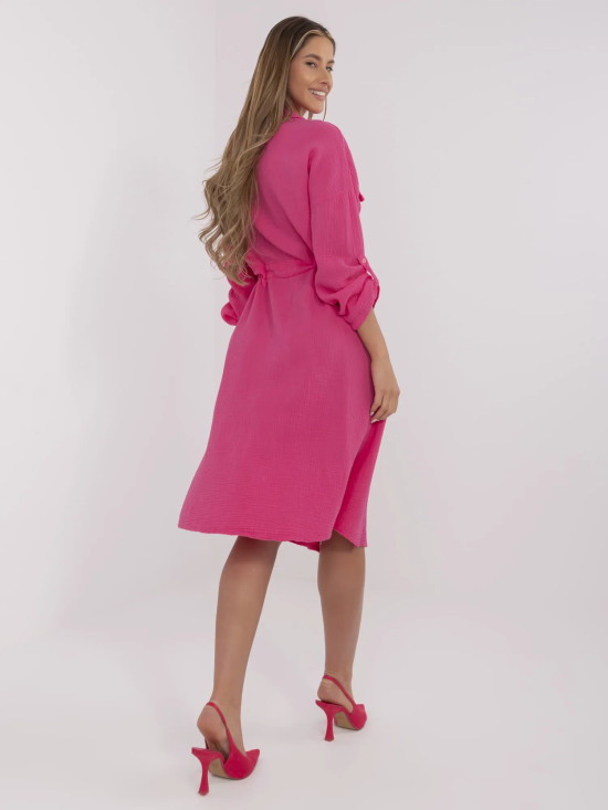 Abito midi elegante con maniche lunghe