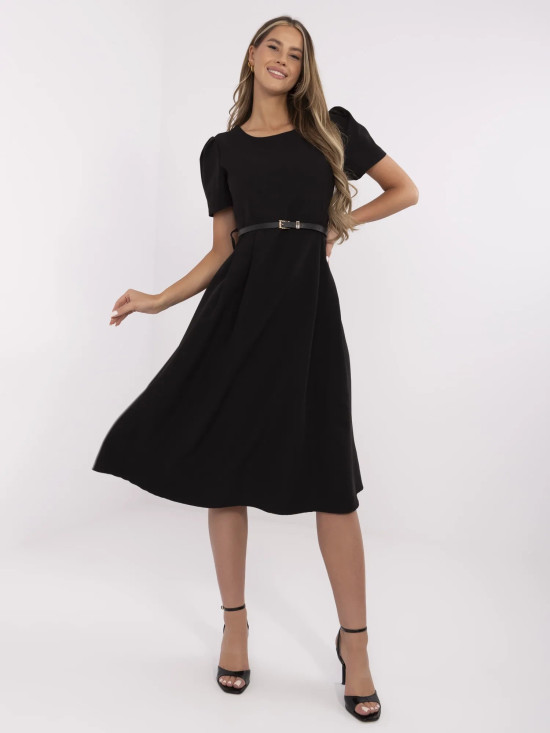 Abito elegante nero a campana