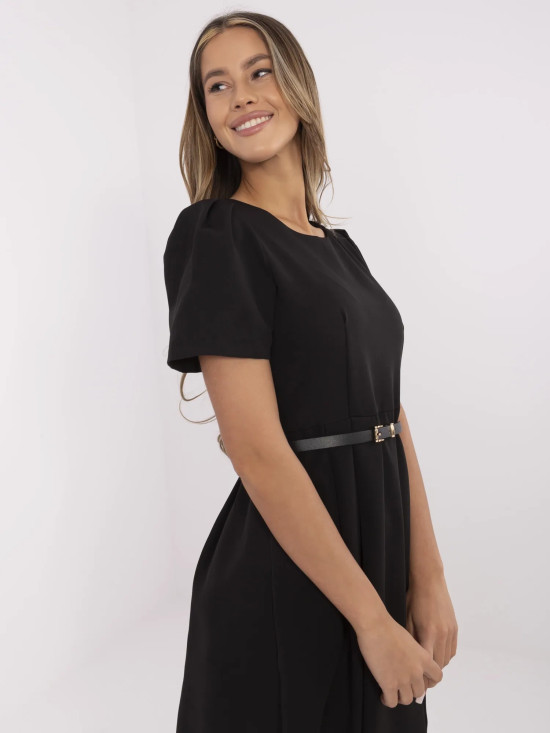 Abito elegante nero a campana