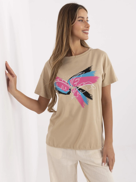 T-shirt stilosa con applicazione