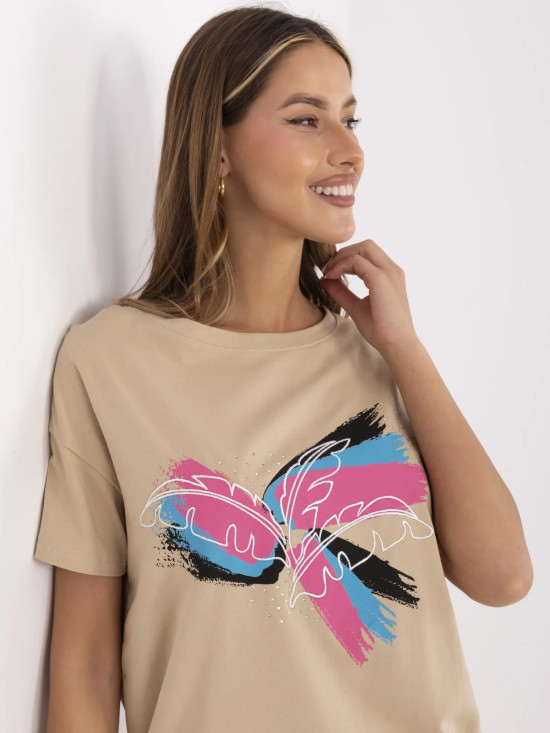 T-shirt stilosa con applicazione