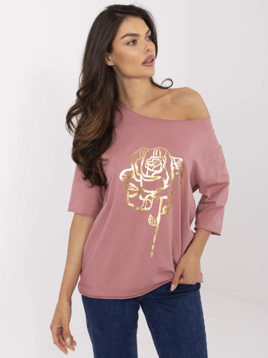 Blusa elegante in rosa scuro