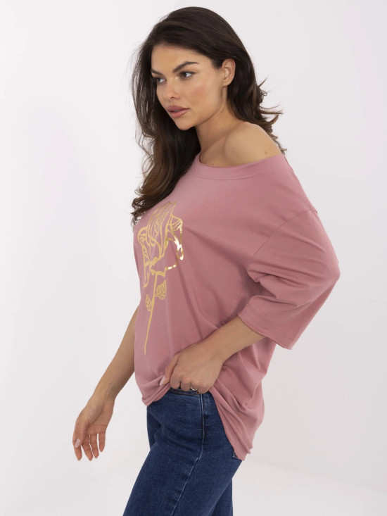 Blusa elegante in rosa scuro