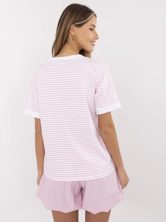 Blusa alla moda in rosa fluorescente