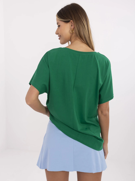 T-shirt verde elegante a maniche corte