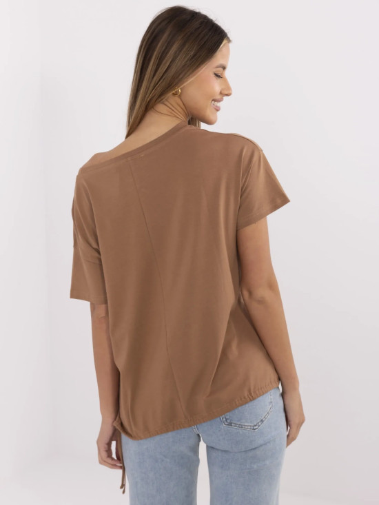 T-shirt elegante a maniche corte in beige