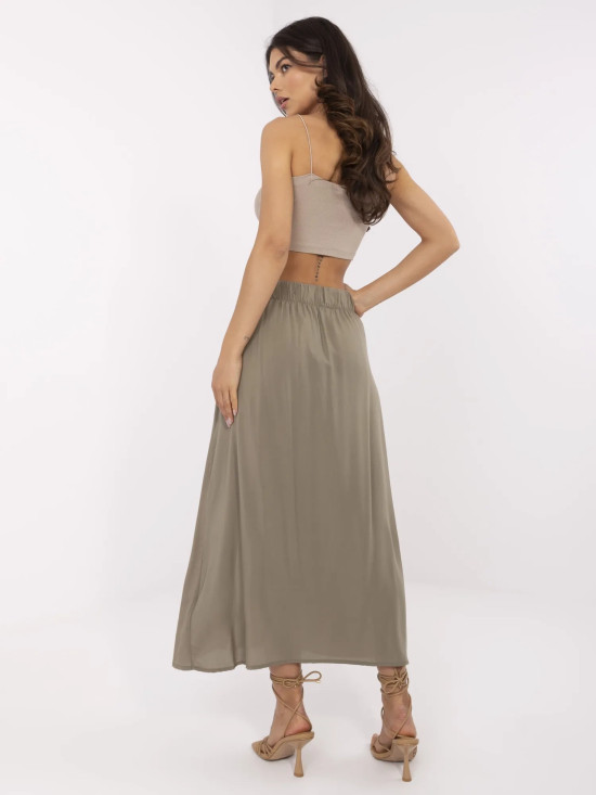 Elegantna midi suknja u khaki