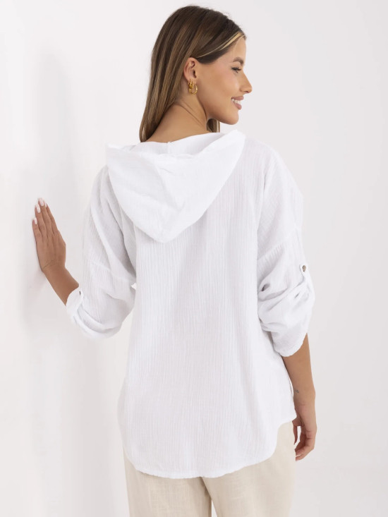 Camicia bianca con cappuccio