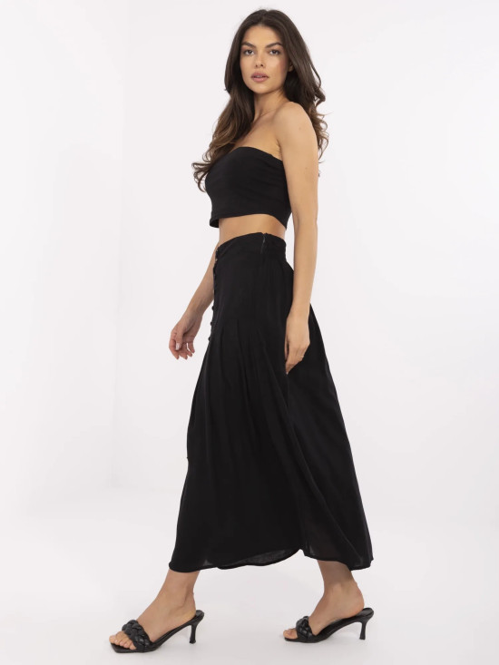 Elegantna crna midi suknja