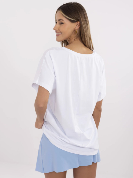 T-shirt bianca a maniche corte
