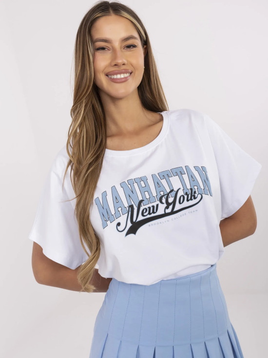 T-shirt bianca a maniche corte