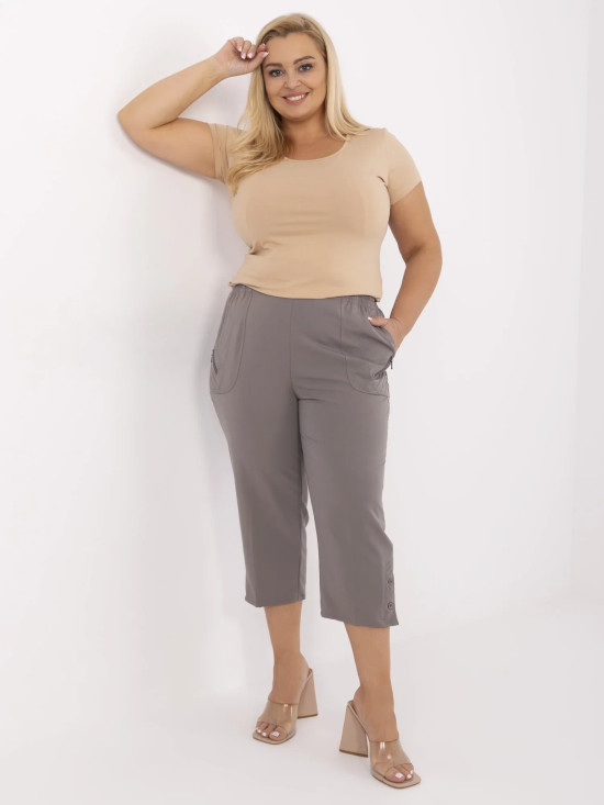 Pantaloni eleganti da donna in grigio scuro
