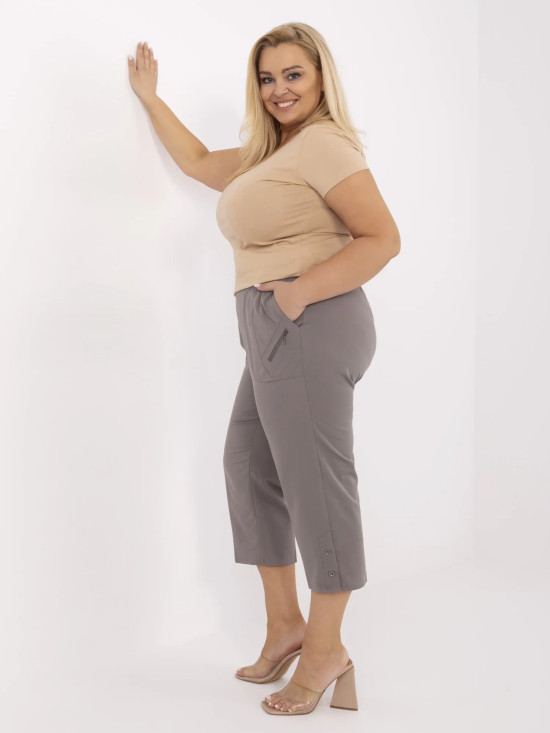 Pantaloni eleganti da donna in grigio scuro