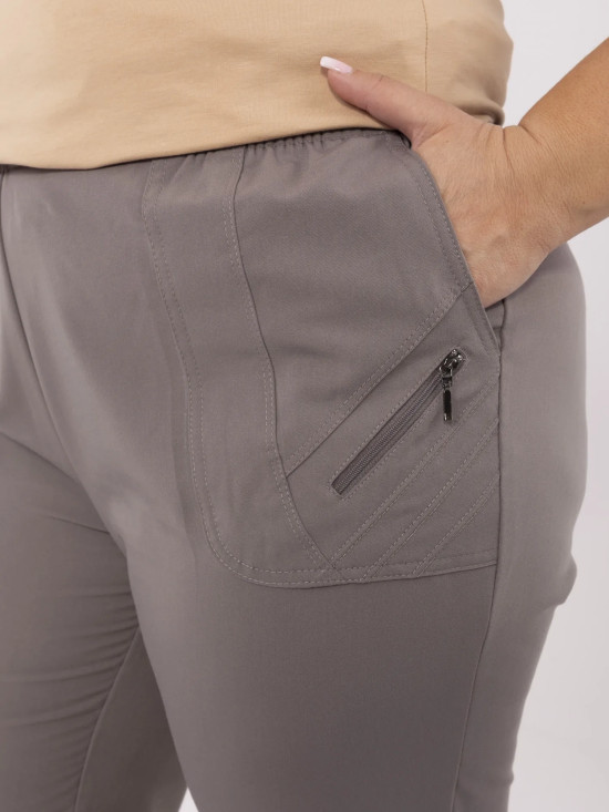 Pantaloni eleganti da donna in grigio scuro