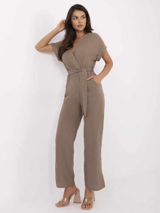 Salopette elegante marrone