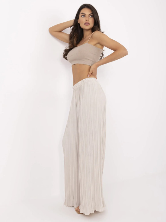 Pantaloni larghi beige