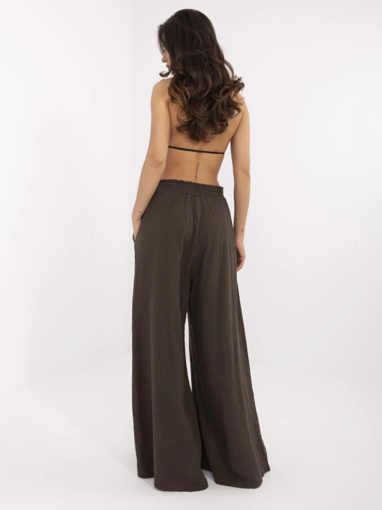 Pantaloni palazzo marroni eleganti