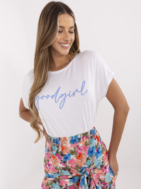 T-shirt bianca con scritta
