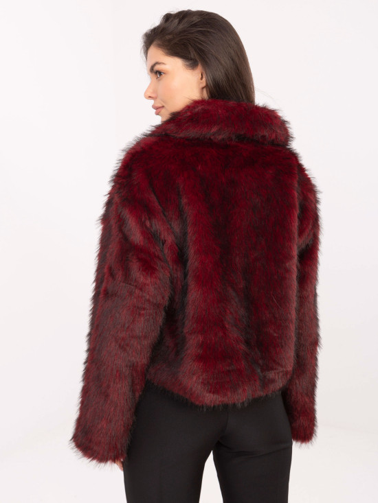 Elegantna bordo zimska jakna