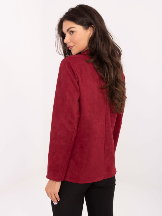Blazer da donna bordeaux con fodera
