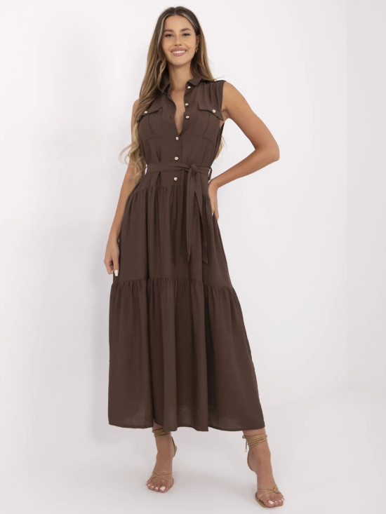 Elegantna maxi haljina s volanima