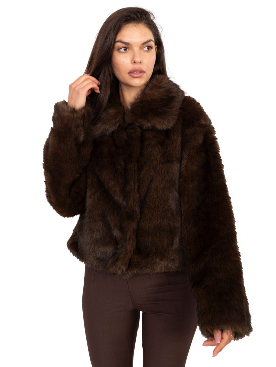 Giacca invernale elegante in marrone scuro