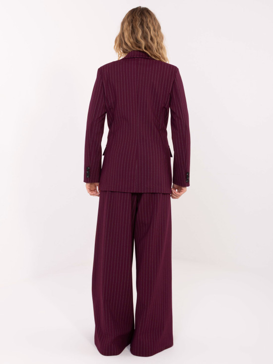 Blazer elegante bordeaux a righe